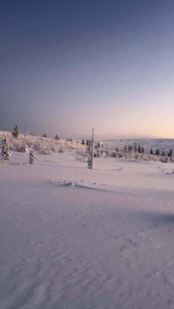 This is what chasing the sunset on skis in Norther...