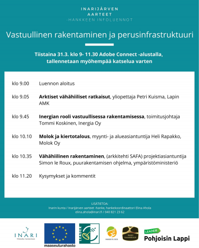 Vastuullinen rakentaminen ja perusinfrastruktuuri -infoluennon ohjelma