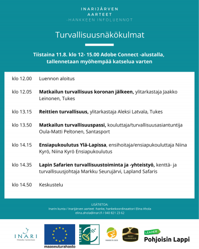 Turvallisuusnäkökulmat-infoluennon ohjelma